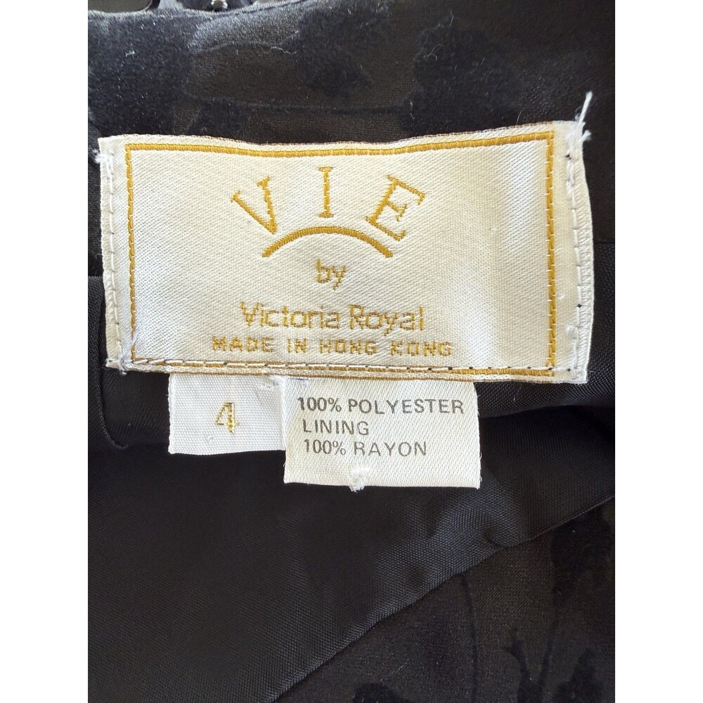 VTG Evening Skirt Black Sequin Maxi Women Sz 4 Formal Sparkly Evening Quiet Lux - Picture 8 of 15